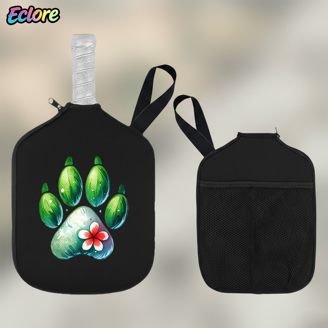 Yeşil Suluboya Pati Baskılı Kü - Racket Cover Bag incelemesi ve fiyatı